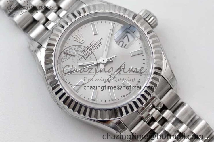 SS on Silver Steel Lady Bracelet 1:1 904L 28 TWF Best Dial DateJust President Edition NH05 0426
